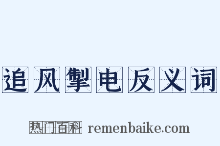 追风掣电反义词是什么意思的图片